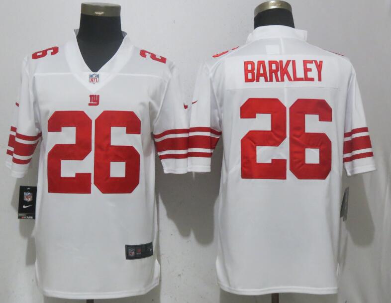 Men New York Giants 26 Barkley White Vapor Untouchable Limited Playe NFL Jerseys